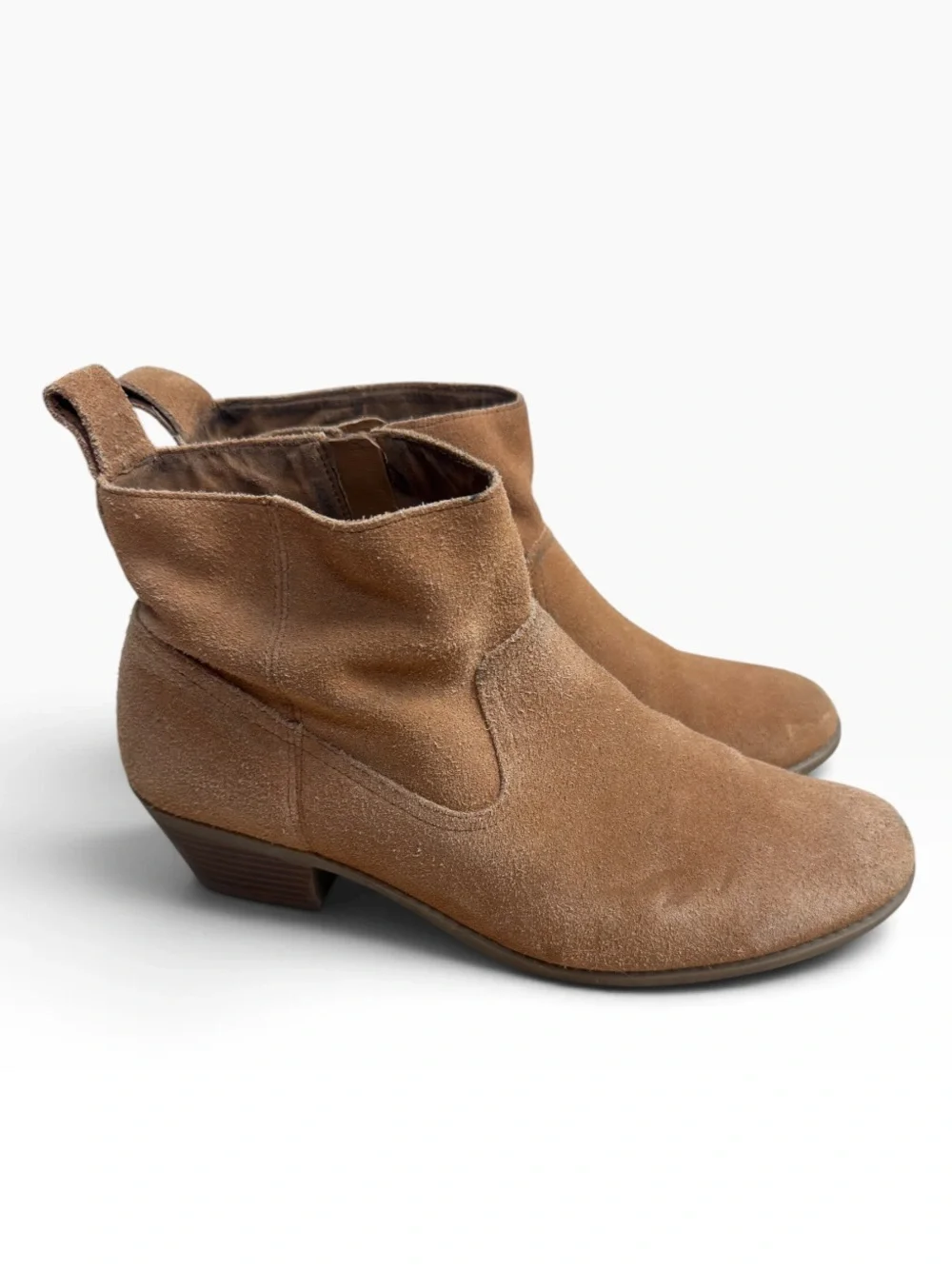 Vionic Vera Suede Ankle Boots Womens US 9.5 UK 7.5 Brown Western Orthotic Comfor